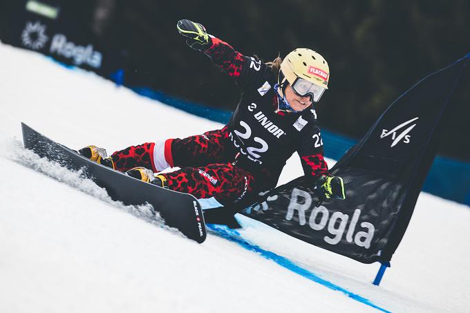 V paralelnem veleslalomu na Rogli je osvojila 7. mesto, na zadnji slalomski preizkušnje sezone v Berchstesgadnu v Nemčiji je bila deseta.   | Foto: Grega Valančič/Sportida