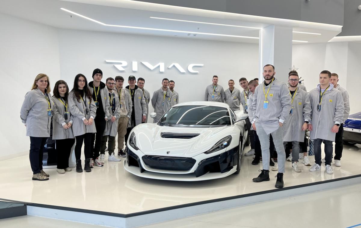 Academia | Študentje Academie na strokovni ekskurziji v podjetju Rimac Automobili v Zagrebu. | Foto ACADEMIA D.O.O.