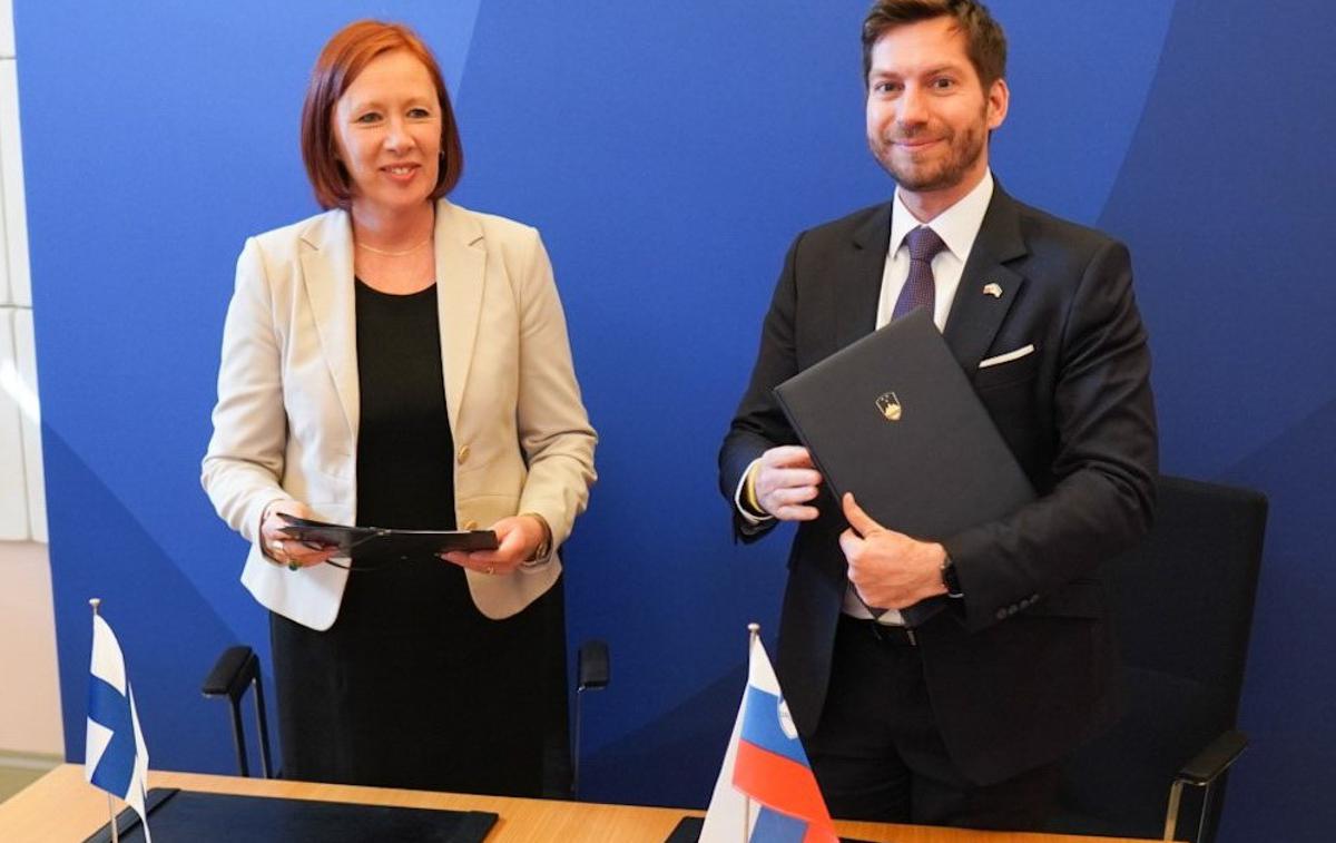 Mark Boris Andrijanič | Slovenija in Finska sta sklenili sporazum o sodelovanju na področju digitalne preobrazbe.  | Foto Služba vlade za digitalno preobrazbo