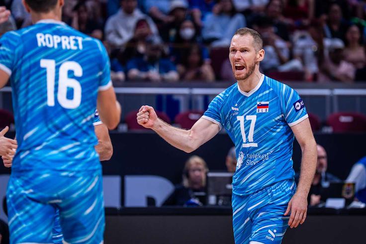 Tine Urnaut je v osmini finala na tem prvenstvu igral prvič. | Foto: Volleyball World