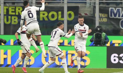 Bologna končala zmagoviti niz Interja, Juventus do točke pri Atalanti, Milan do zmage v Comu