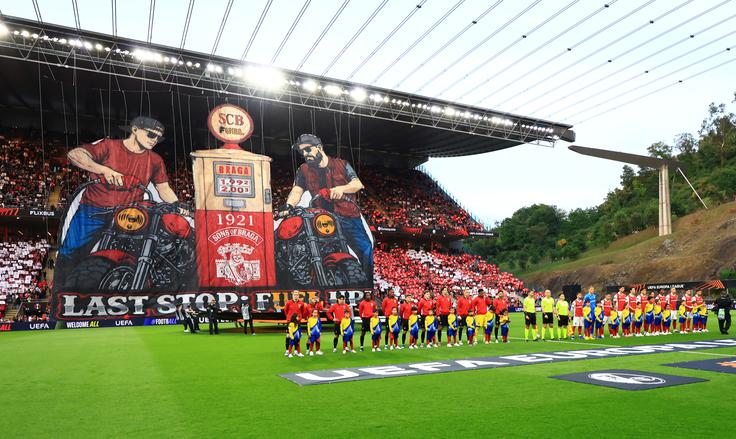 Braga in Freiburg se merita na znamenitem stadionu Municipal v Bragi. | Foto: Reuters