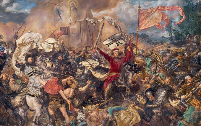 Leta 1410 je poljsko-litovska vojska v bitki pri Tannenbergu oziroma bitki pri Grünwaldu uničujoče premagala Nemški viteški red. Po litovsko se Grünwaldu, to je Zelenemu gozdu, reče Žalgiris. V čast tej zmagi se med drugim Žalgiris imenuje najbolj znani litovski košarkarski klub. Leta 1914 je bila na začetku prve svetovne vojne v bližini Tannenberga spet velika bitka, tokrat med nemško in rusko vojsko. Za razliko od leta 1410 so bili Nemci tokrat zmagoviti. | Foto: Thomas Hilmes/Wikimedia Commons