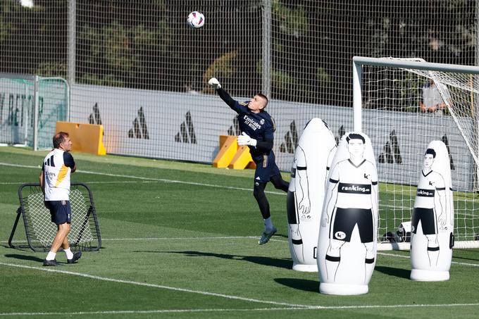 Andrij Lunin na zadnjem treningu Reala Madrida pred prvim krogom la lige | Foto: Guliverimage