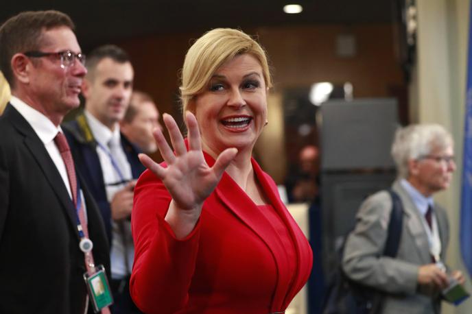 Kolinda Grabar-Kitarović | Hrvaška predsednica Kolinda Grabar-Kitarović je na predvolilnem zborovanju napadla tekmeca Miroslava Škora. | Foto Reuters