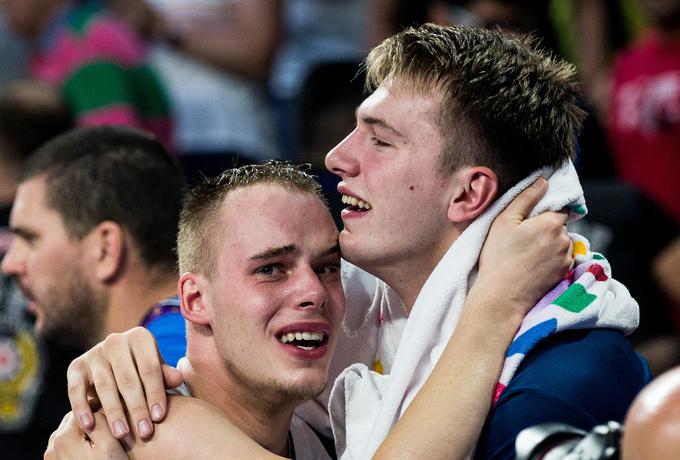 Solze sreče Klemna Prepeliča in Luke Dončića ob naslovu evropskih prvakov | Foto: 