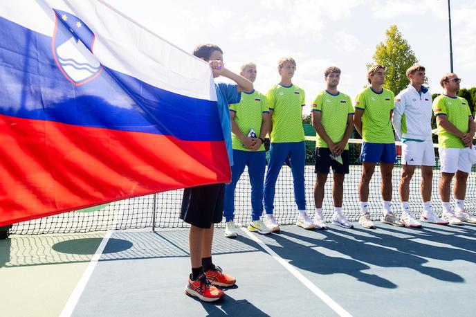 Slovenska teniška reprezentanca, Davisov pokal, Ljubljana | Slovenci po prvem dnevu Davisovega pokala proti Urugvaju vodijo z 2:0. | Foto Tenis Slovenija