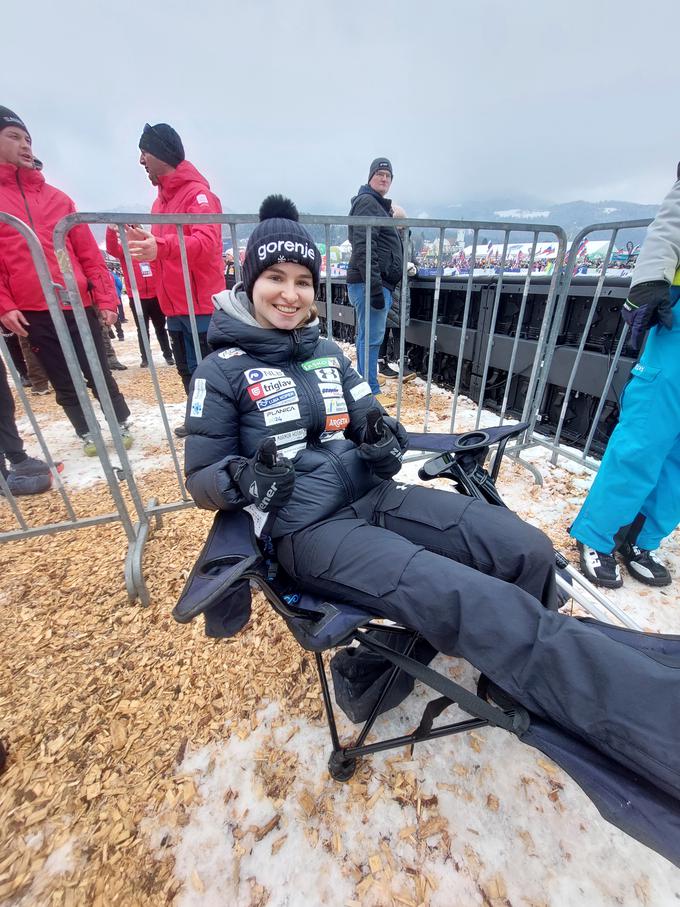 Takole je spremljala tekmo na Ljubnem. | Foto: Sportal