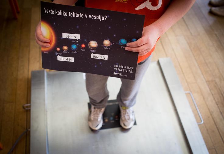 Lahko ste tudi ugotovili, koliko tehtate na različnih planetih. | Foto: Vid Ponikvar