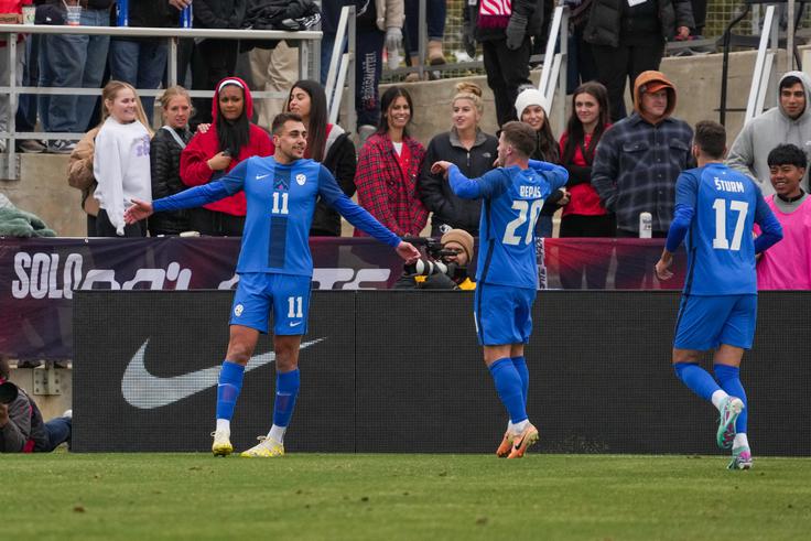 Nejc Gradišar je postal prvi nogometaš Rogaške Slatine, ki je ne le zaigral za člansko reprezentanco Slovenije, ampak celo dosegel zadetek. In to zadetek za zmago na gostovanju v ZDA! | Foto: Reuters