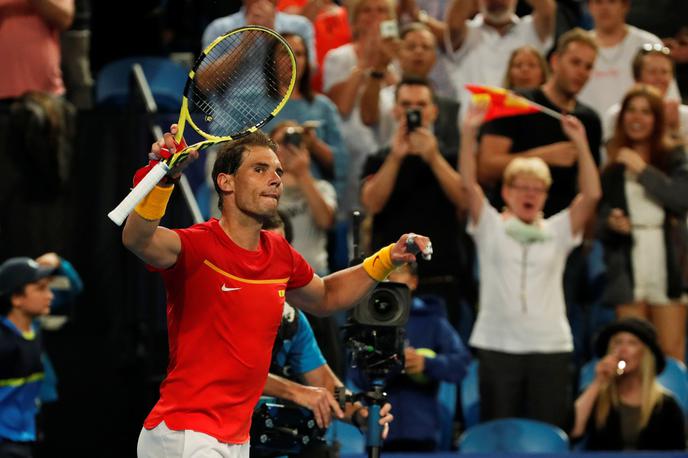 Rafael Nadal | Rafael Nadal je premagal Nikoloza Basilašvilija, Španija je Gruzijo odpravila s 3:0. | Foto Reuters