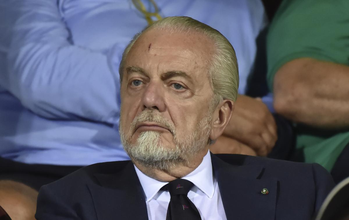 Aurelio de Laurentis | Kontroverzni predsednik Napolija Aurelio de Laurentis je kljub izrednim razmeram, ki vladajo v Italiji, najavil, da se bodo nogometaši njegovega kluba vrnili na treninge. | Foto Getty Images