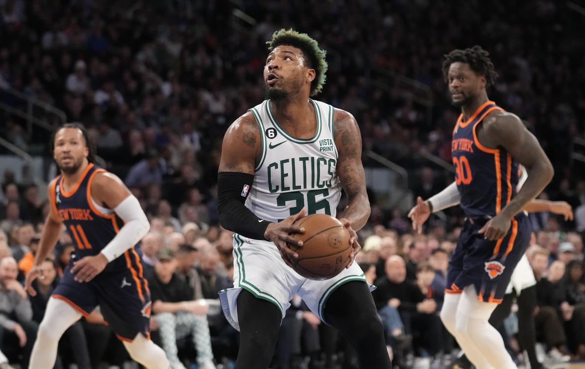 Boston Celtics Marcus Smart | Košarkarji Bostona so po porazu proti New York Knicks zdrsnili z vrha lige NBA. | Foto Guliverimage