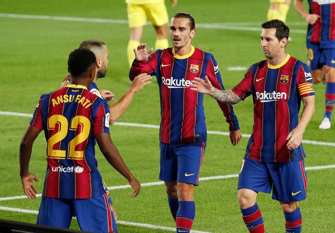 Ansu Fati je dosegel uvodna zadetka Barcelone v novi sezoni, Lionel Messi pa je zadel v polno z bele točke. | Foto: Reuters