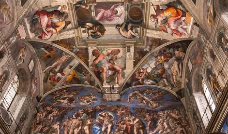 Na dražbo Michelangelova risba za poslikavo Sikstinske kapele