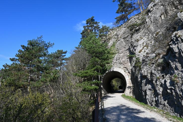 Pohod začnemo navzdol po trasi nekdanje železnice. | Foto: Matej Podgoršek
