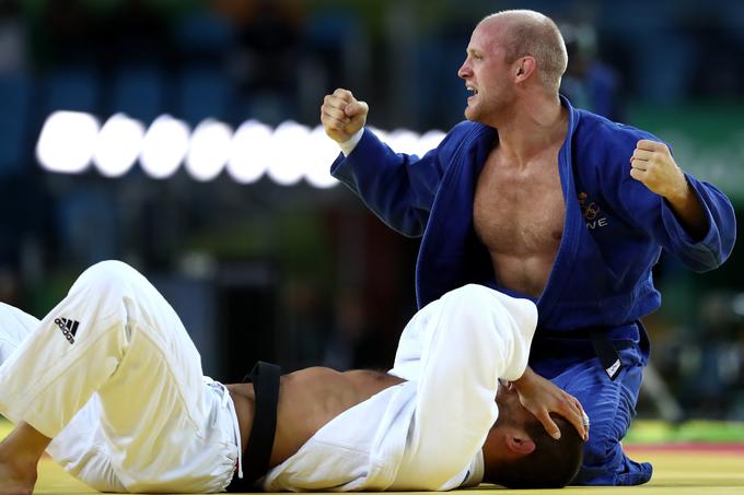 Švedski judoist Marcus Nyman je v četrtfinalu juda (do 90 kg) z iponom premagal Francoza Alexandra Iddira. Na koncu je tudi sam ostal brez odličja, saj je v boju za bronasto medaljo moral priznati premoč Gwaku Dong-hanu iz Južne Koreje. | Foto: Getty Images