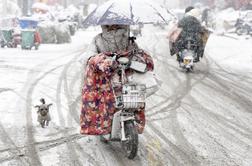 Na Kitajskem med snežnimi zameti v pričakovanju novega leta  #video