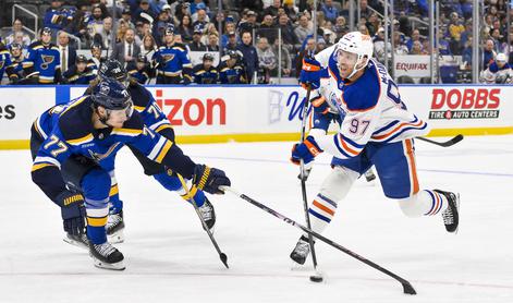 St. Louis le prekinil črni niz, McDavid do izjemnega mejnika #video