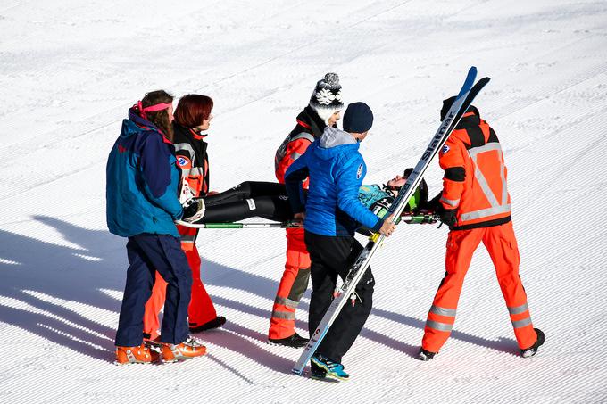 Ema Klinec je nesrečno padla na tekmi državnega prvenstva v Planici. | Foto: Matic Klanšek Velej/Sportida