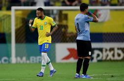Brazilci rušijo mejnike, tokrat jo je skupil Suarezov Urugvaj