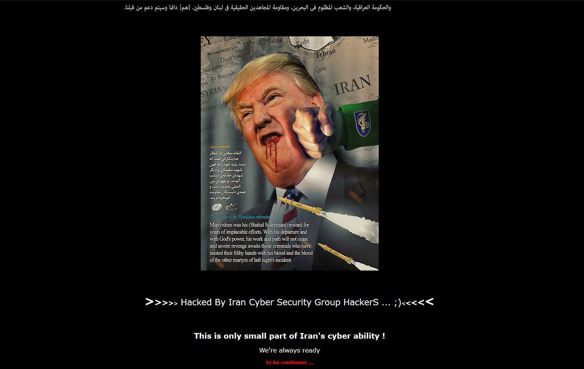 hekerski napad, Trump, Iran | Tako je bila v soboto videti ameriška spletna stran fdlp.gov | Foto fdlp.gov / Internet Archive (Wayback Machine)