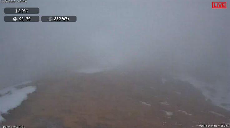 Vremenske razmere na Veliki planini. | Foto: spletna kamera/Velika planina (pastirsko naselje)