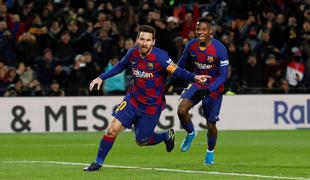 Messi popeljal Barcelono do zmage