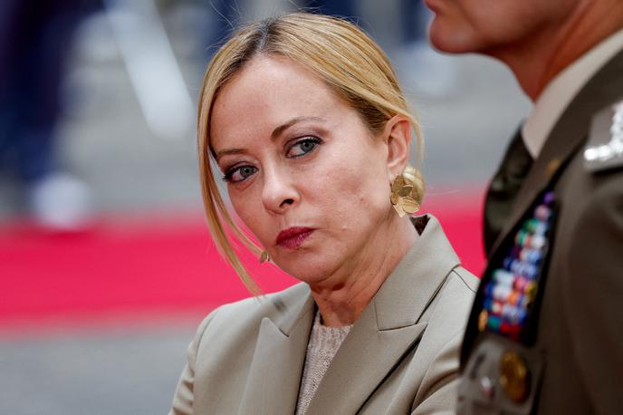 Giorgia Meloni | Italijanska premierka obtožb ne razume, saj Italija v zadnjih dveh letih po njenih besedah Izraelu ni dobavila novega orožja. | Foto Reuters