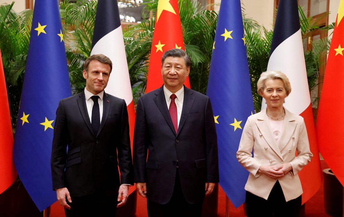 Emmanuel Macron, Ši Džinping, Ursula von der Leyen | Foto Reuters
