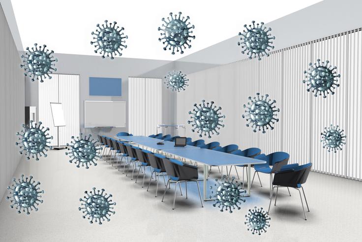 V mikrokapljicah virus ostane v zraku še dolgo po tem, ko ga okužena oseba spusti v zrak s kašljanjem, globokim dihanjem ali govorjenjem.  | Foto: Shutterstock