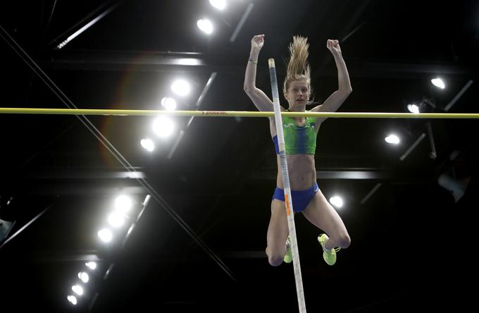 Do medalje na Poljskem je prišla, potem ko je v prvem poskusu preskočila 470 centimetrov. Na 475 in 480 centimetrih je bila trikrat neuspešna. | Foto: Guliverimage/Vladimir Fedorenko