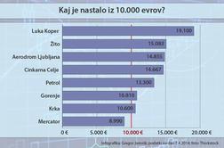 Kaj je letos nastalo iz 10 tisoč evrov na Ljubljanski borzi?