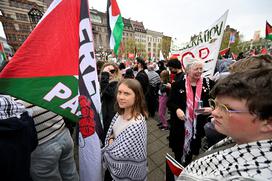 Protest pred Evrovizijo v Malmoju v podporo Palestini