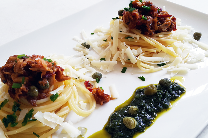 recept: špageti | Foto Simon Šketa
