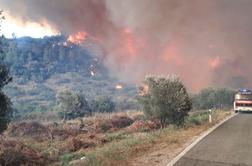 Hrvaški otok močno v plamenih: divja velik požar #video