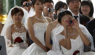 Na Kitajskem se bo v petek 11. 11. poročilo več tisoč parov