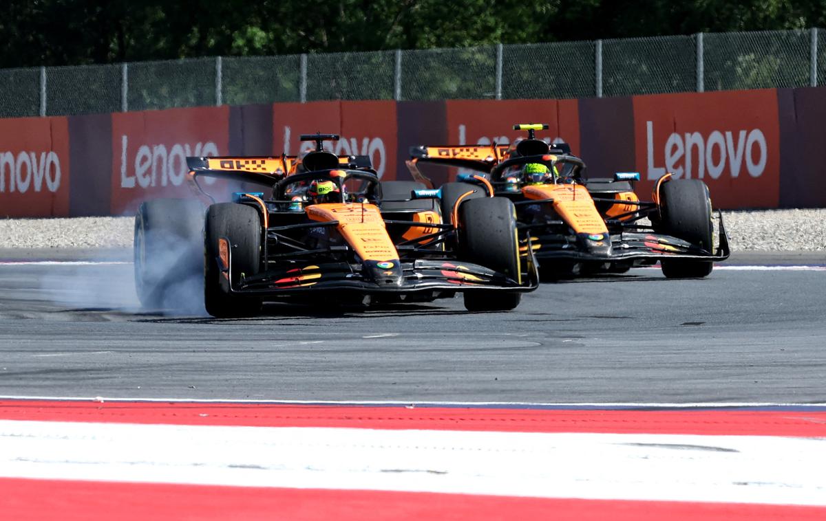 Red Bull Ring Lando Norris Oscar Piastri McLaren | Lando Norris in Oscar Piastri sta uprizorila dramatičen ekipni dvoboj za zmago, zanju seveda stresen. | Foto Reuters