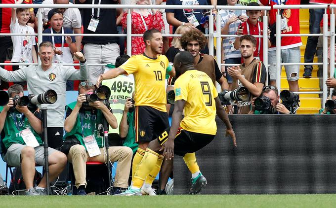 Bosta Eden Hazard in Romelu Lukaku le "gledalca"? | Foto: Reuters