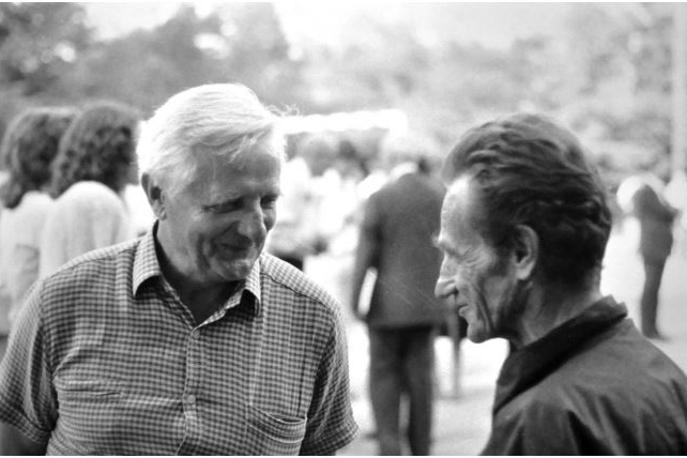 Viktor Blažič in Peter Božič na Dragi 86 | Viktor Blažič in Peter Božič leta 1986. | Foto Dokumentacija tržaške Mladike