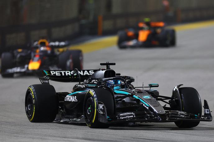 Singapur George Russell Mercedes | George Russell je dobil drugo zmago letos in peto v formuli 1. | Foto Reuters