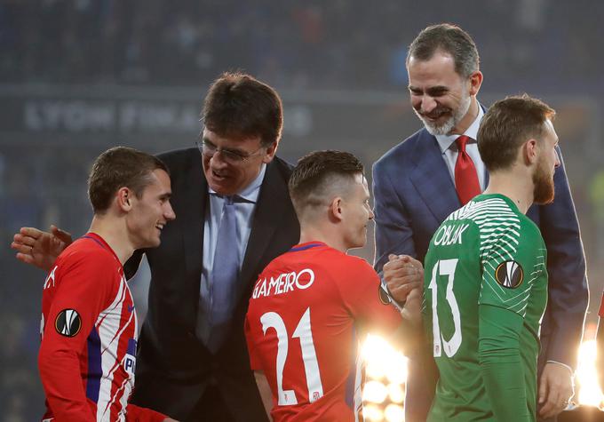 Pred tremi meseci je Kevin Gameiro že četrtič osvojil evropsko ligo. Tokrat tudi z Janom Oblakom. Pred tem je bil trikrat zmagovalec s Sevillo. | Foto: Reuters