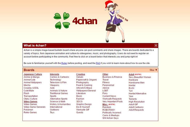 Forum 4chan. Kliknite na sliko in preberite zgodbo o tej internetni skupnosti, ki velja za eno najbolj vplivnih ne le na spletu, temveč tudi na svetu. | Foto: Matic Tomšič