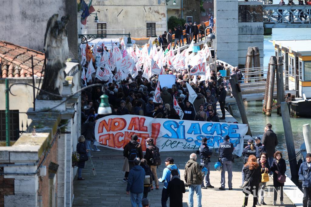 Protest v Benetkah proti vstopnini