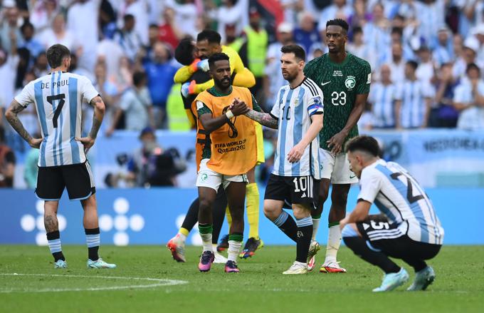 Niz nepremagljivosti Argentine, ki je trajal od poraza proti Braziliji v polfinalu Copa Americe leta 2019 pa vse do uvodne tekme na SP 2022, se je ustavil pri številki 36. | Foto: Reuters