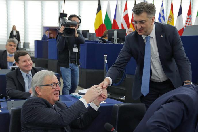 Jean-Claude Juncker in Andrej Plenković | Foto Reuters