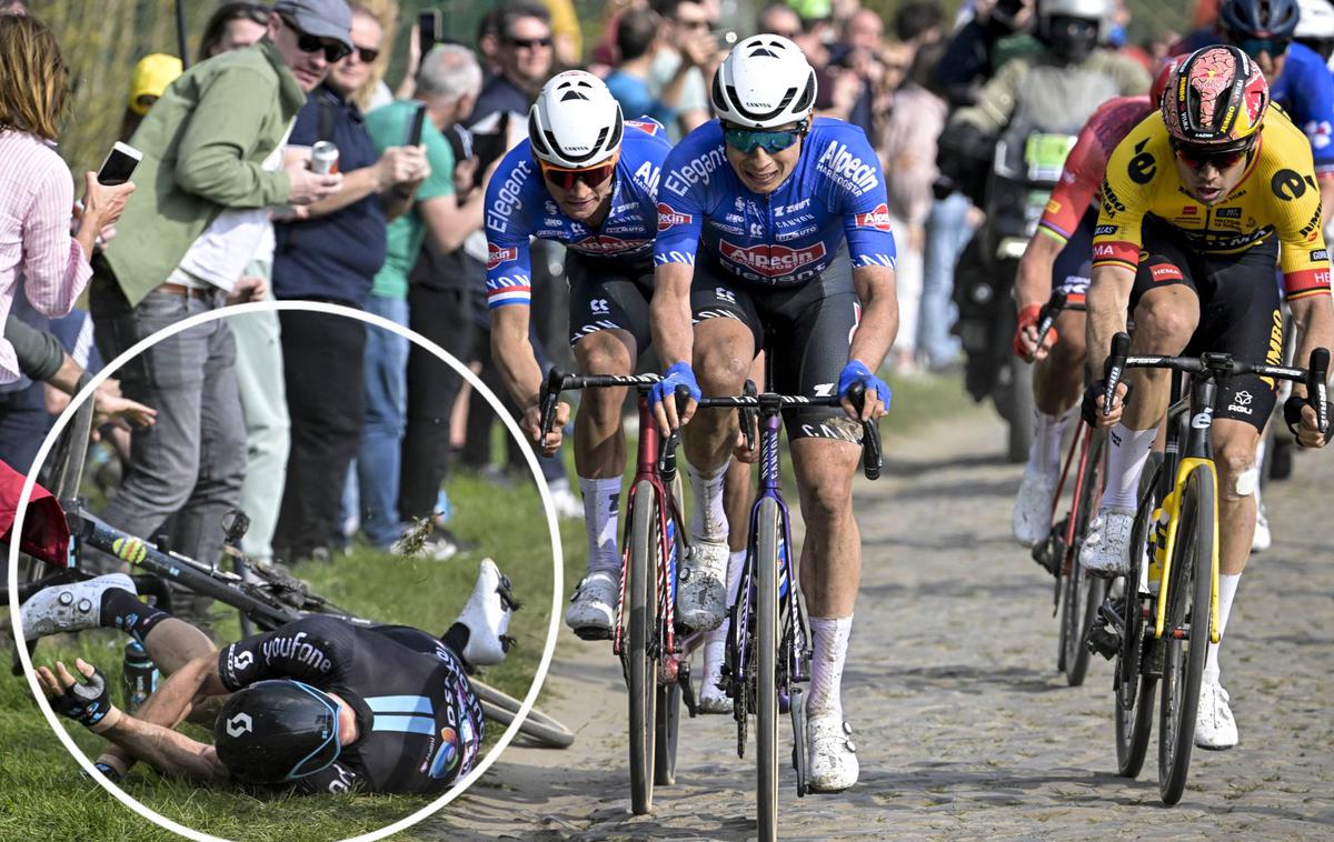 John Degenkolb padec | Nemški kolesar John Degenkolb bo težko pozabil padec na dirki Pariz-Roubaix, zaradi katerega je ostal brez izjemnega dosežka na dirki.  | Foto Reuters