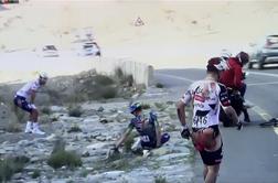 Strašljiv padec na spustu, kjer hitrosti presegajo 100 km/h #video