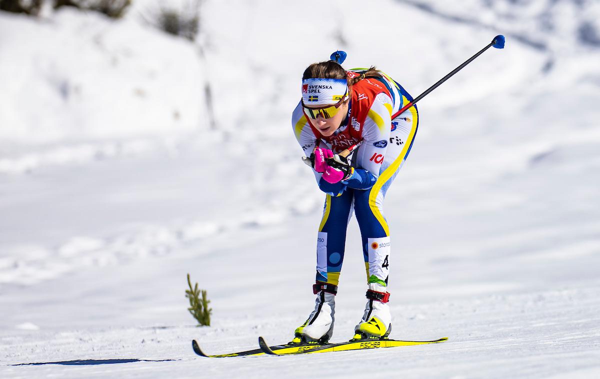 Ebba Andersson Planica 2023 | Ebba Andersson je na SP v Sloveniji osvojila kar štiri odličja. | Foto Grega Valančič/Sportida
