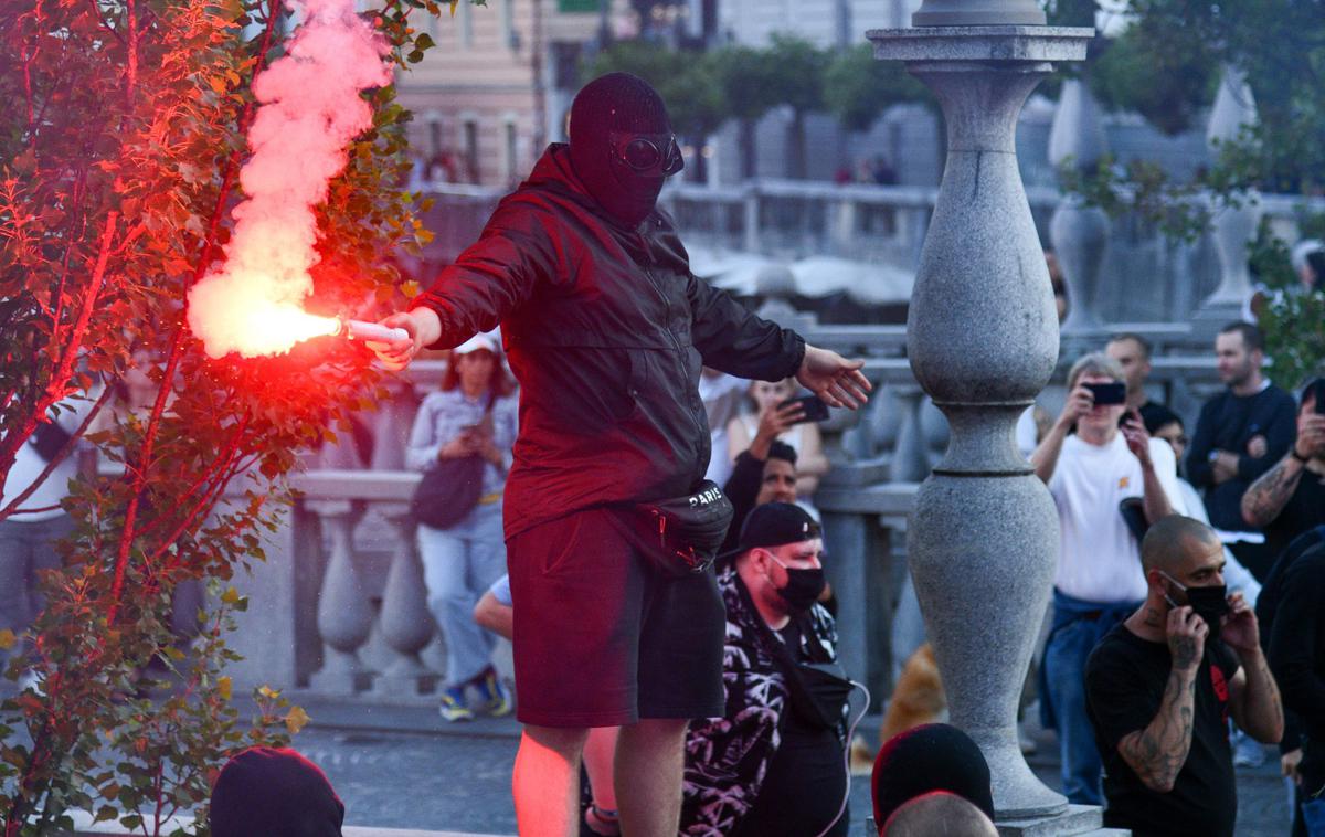 Protesti proti migrantom v Ljubljani | Protesti proti migrantom 7. junija letos | Foto STA